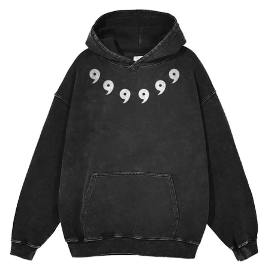 Oversized Anime Print Hoodie